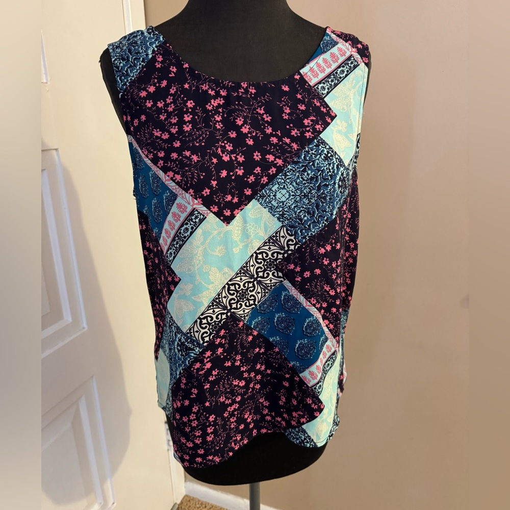 Charming Charlie Tank Top, multicolor, floral pattern, size medium